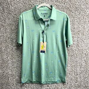 Chubbies Polo Shirt Men’s Small The Go For It Green Short Sleeve Performance NWT